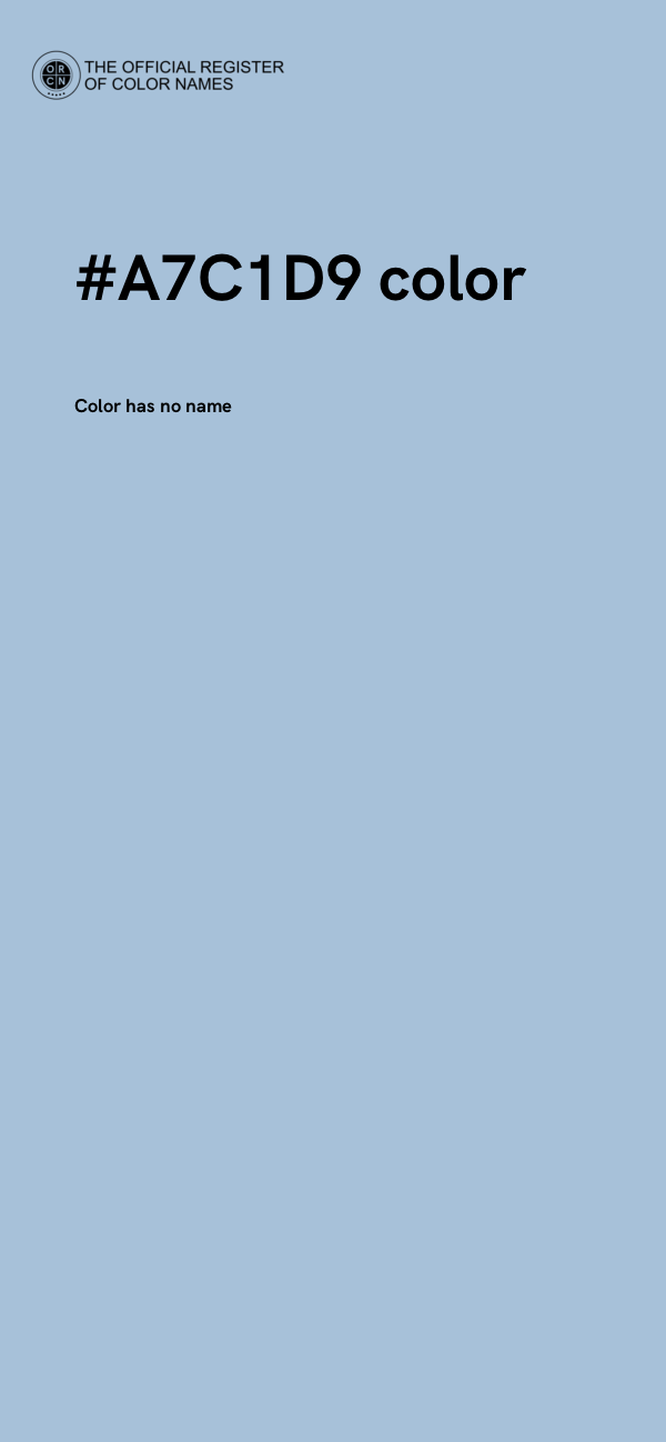 #A7C1D9 color image