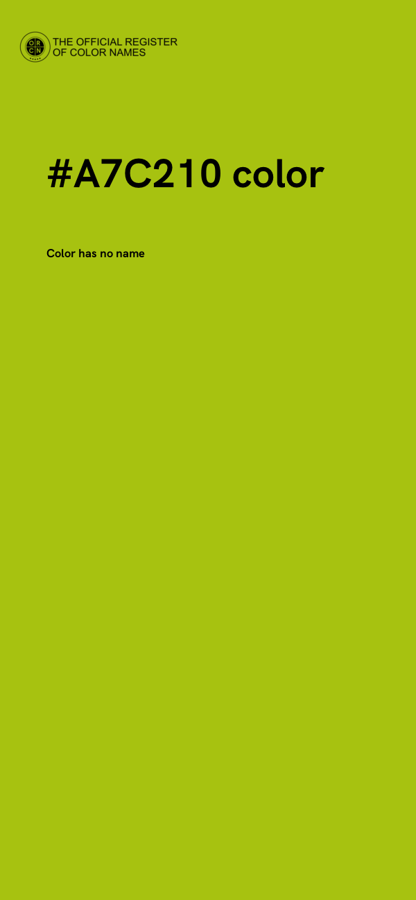 #A7C210 color image