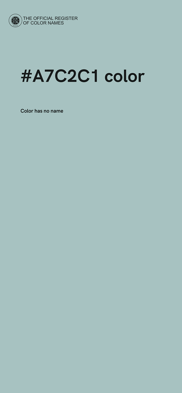 #A7C2C1 color image