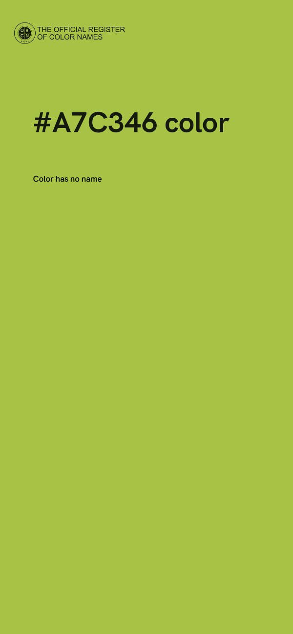 #A7C346 color image