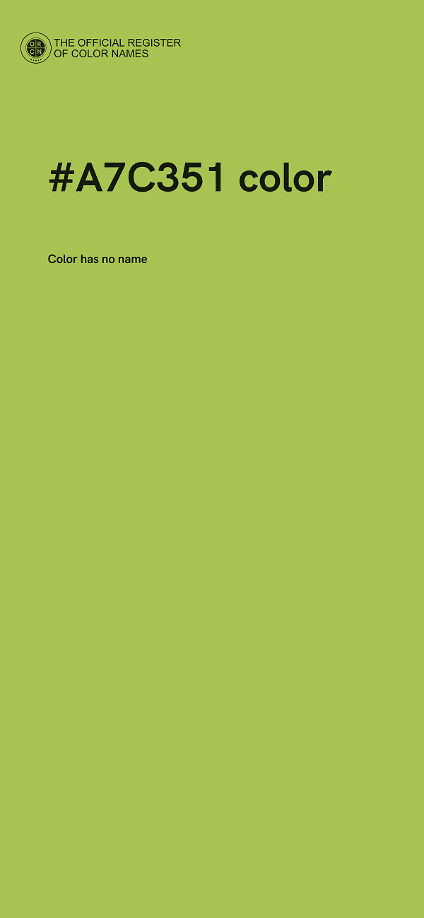 #A7C351 color image