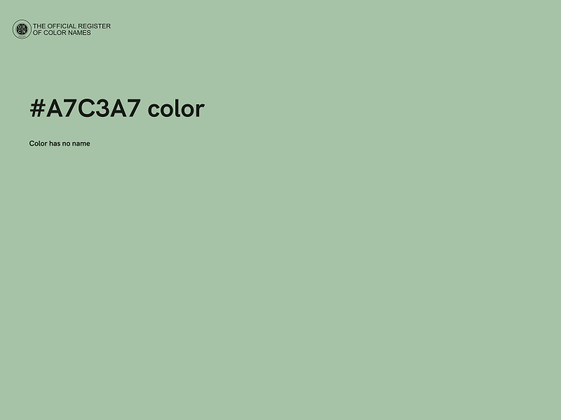 #A7C3A7 color image