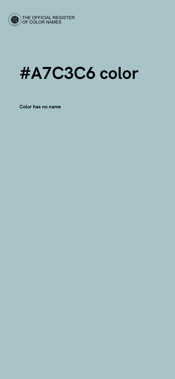 #A7C3C6 color image