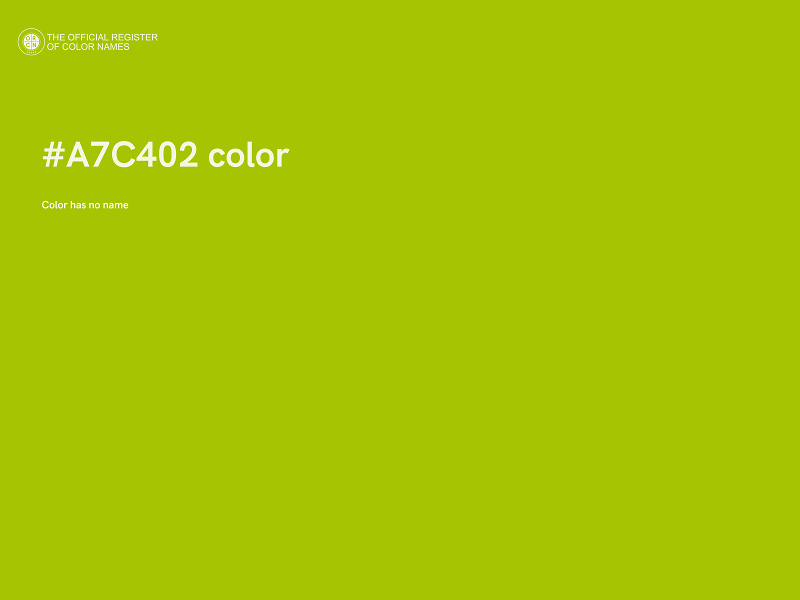 #A7C402 color image