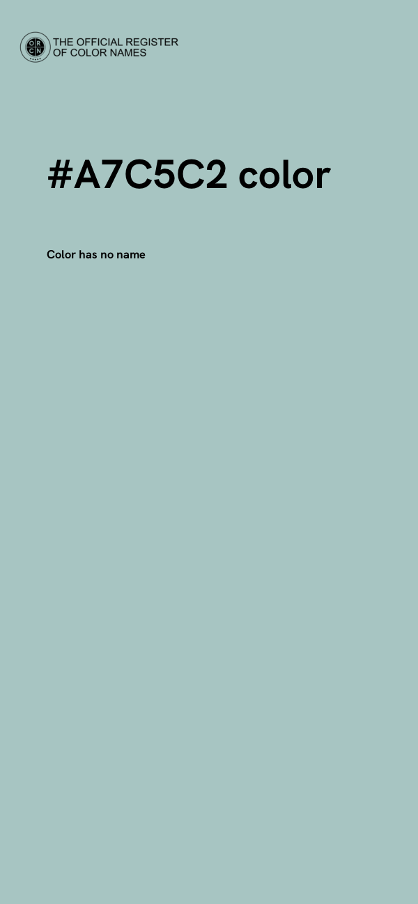 #A7C5C2 color image