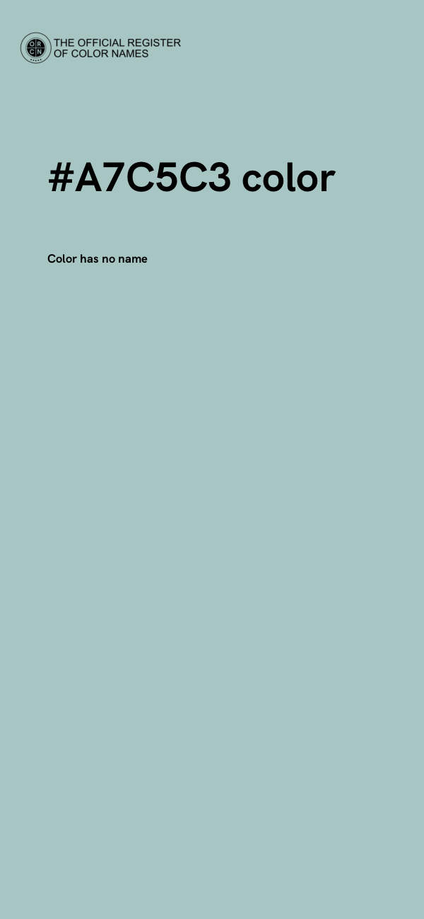 #A7C5C3 color image