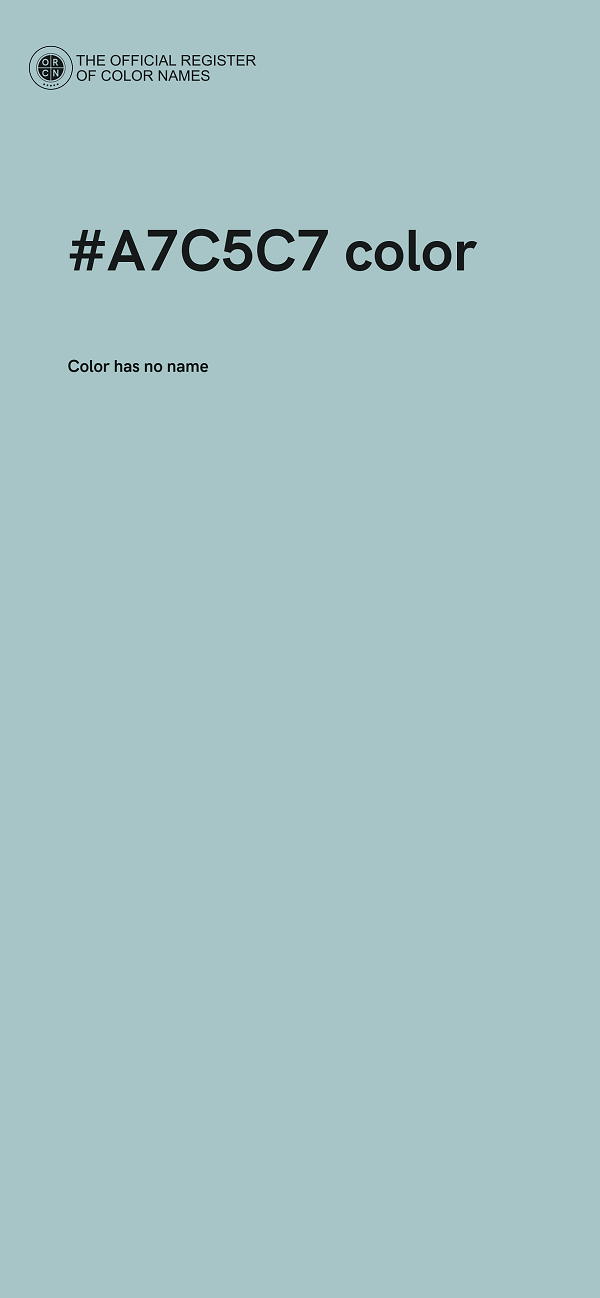 #A7C5C7 color image