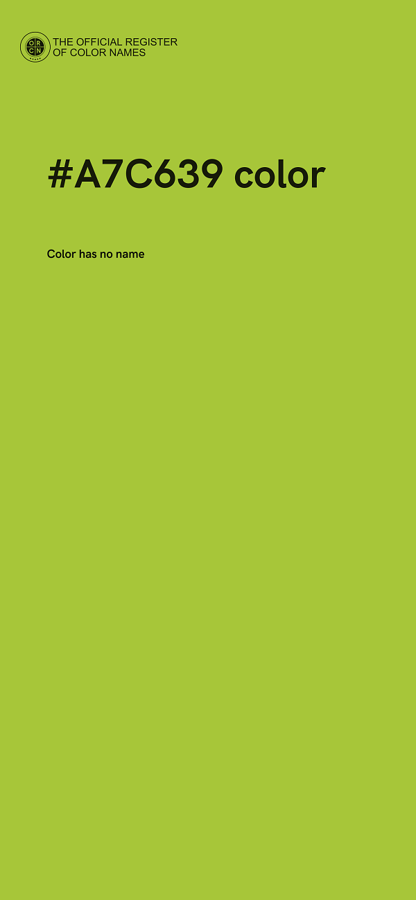 #A7C639 color image