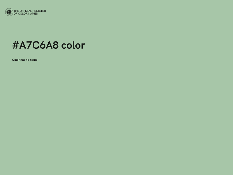#A7C6A8 color image