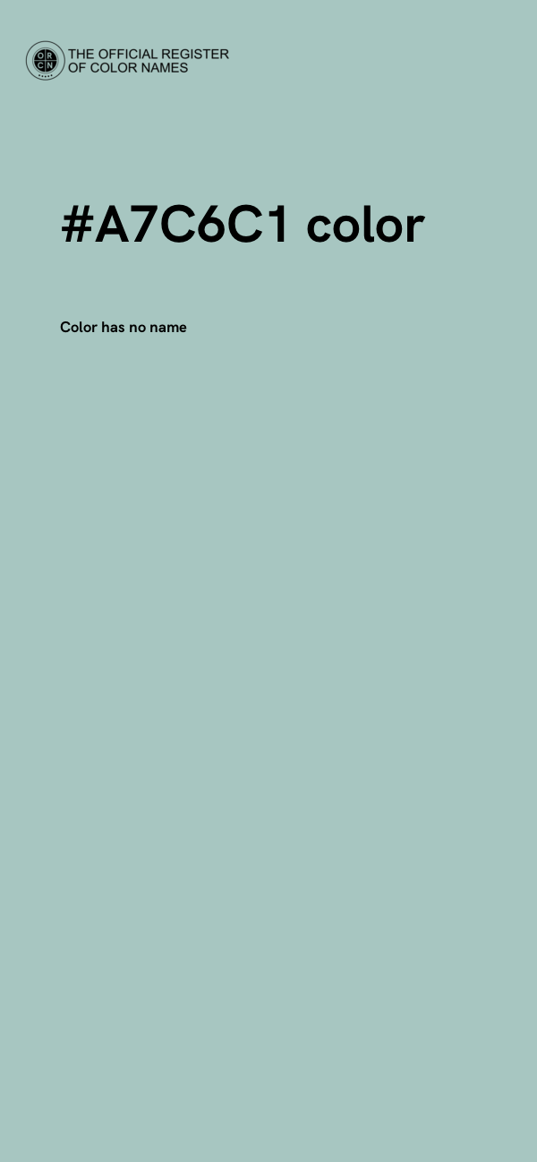#A7C6C1 color image