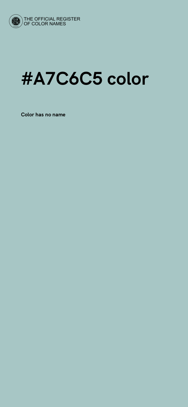 #A7C6C5 color image