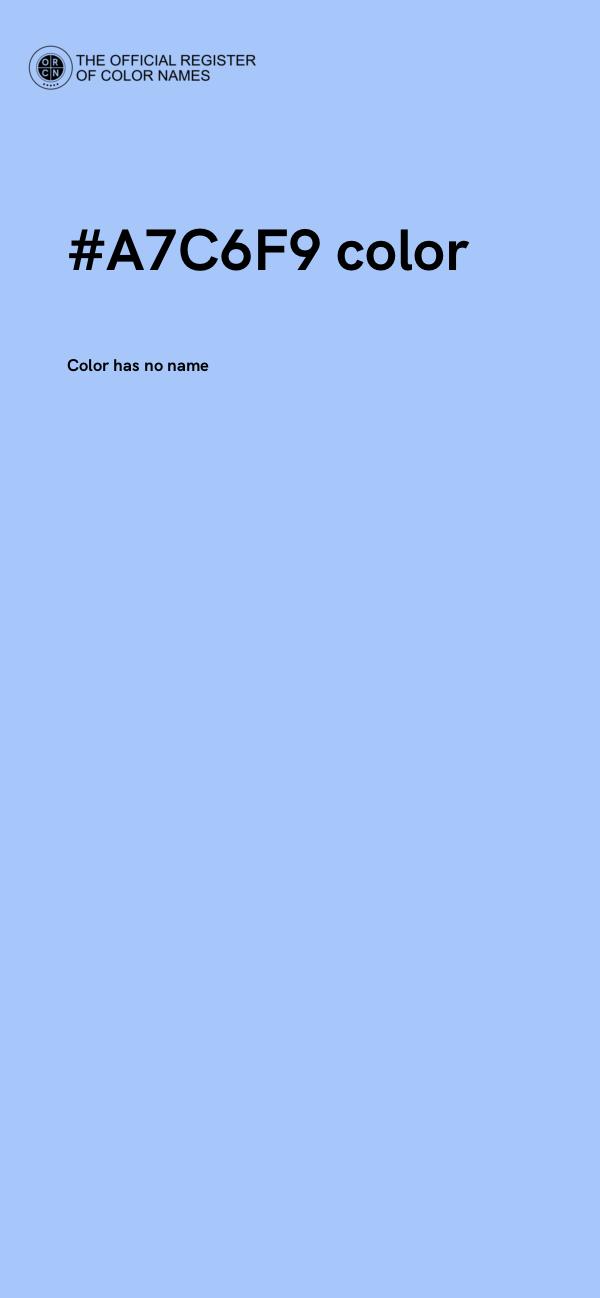 #A7C6F9 color image