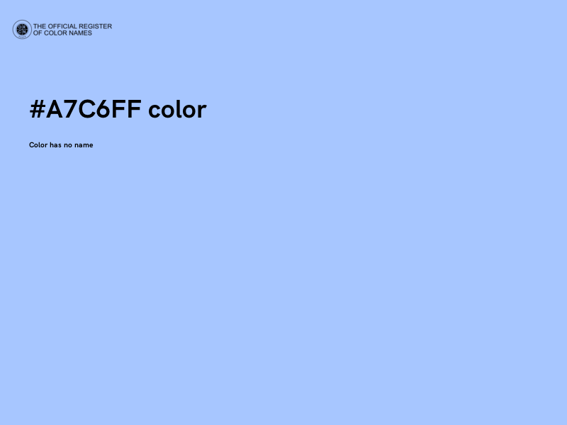 #A7C6FF color image