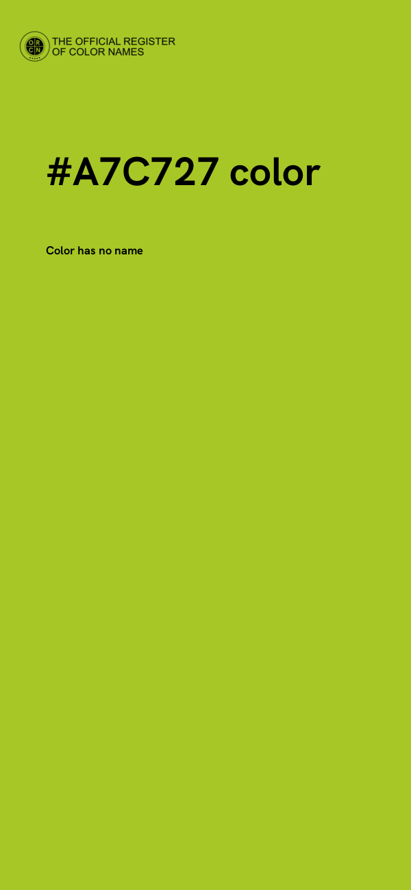 #A7C727 color image