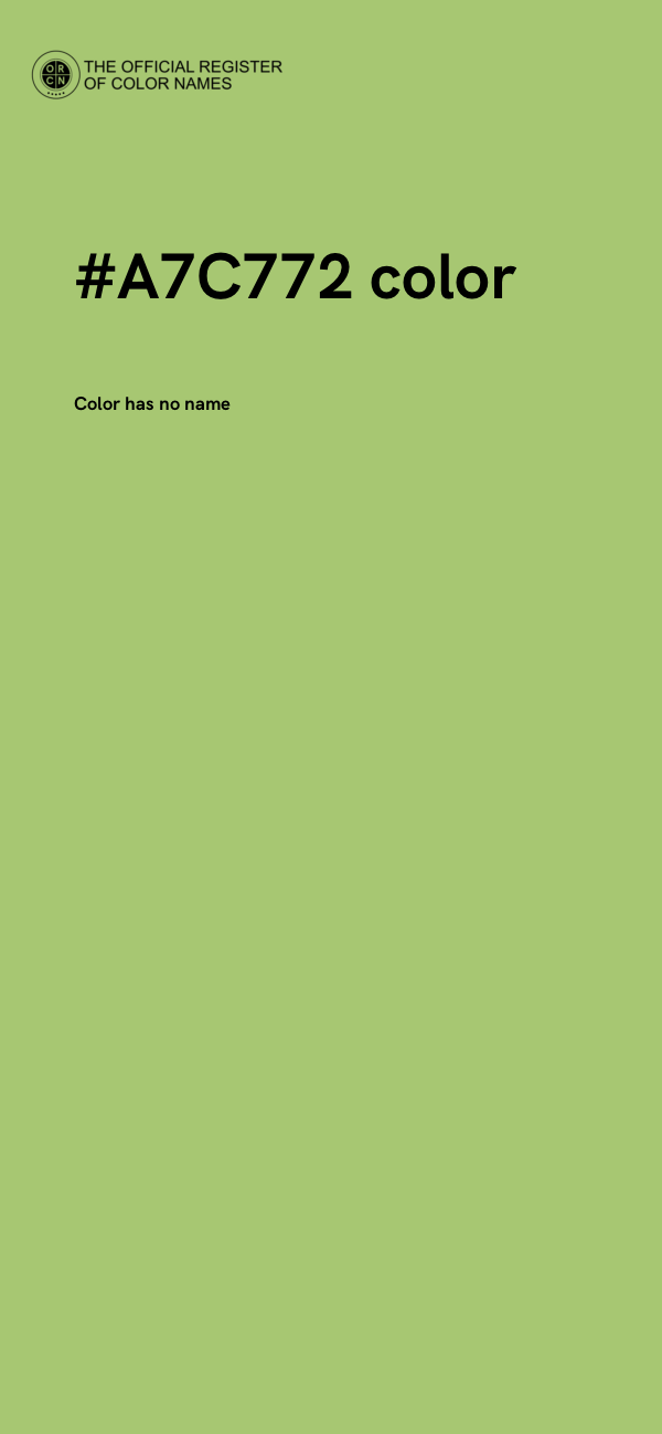 #A7C772 color image