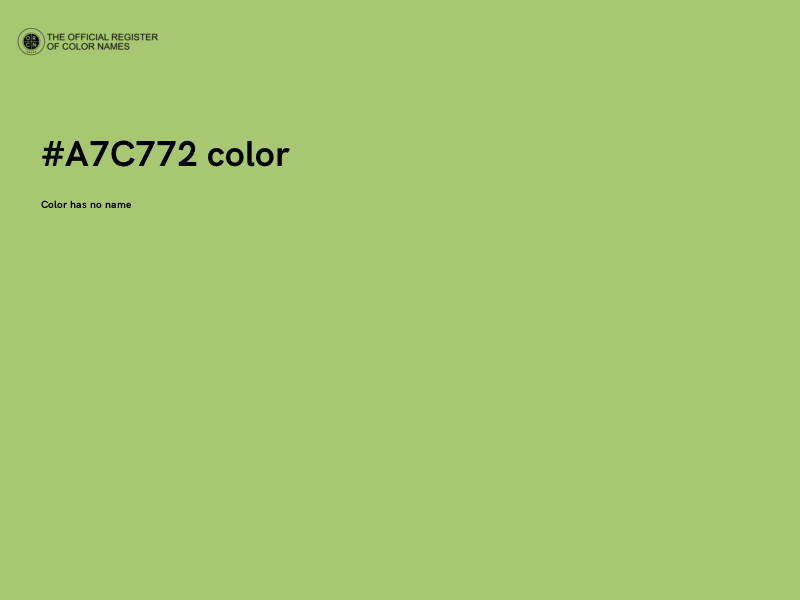 #A7C772 color image