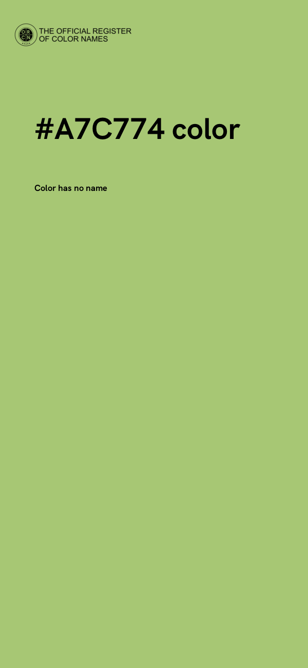 #A7C774 color image