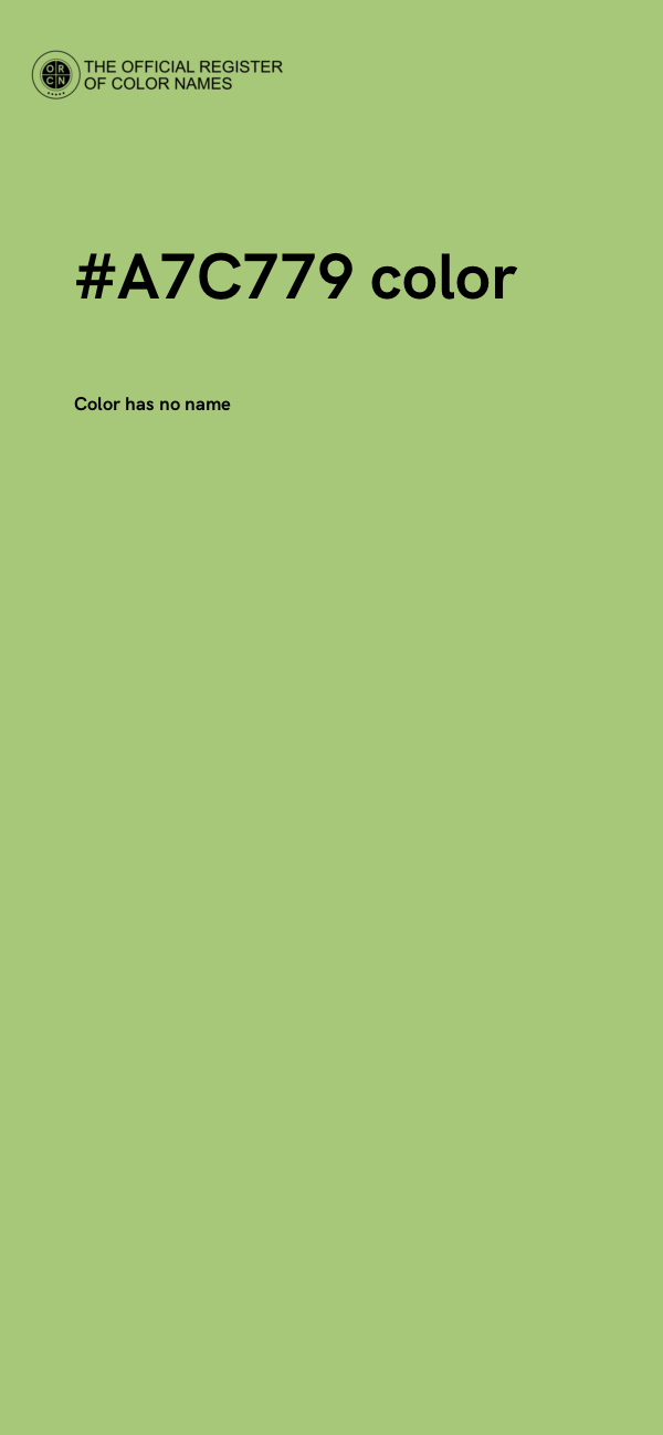 #A7C779 color image