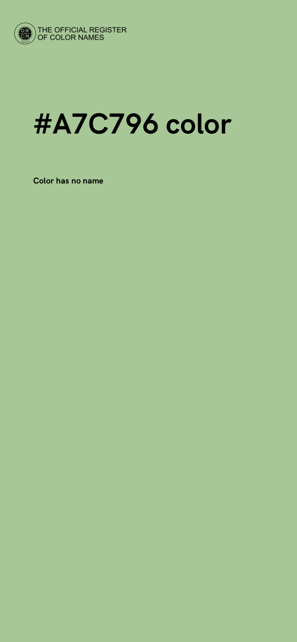 #A7C796 color image