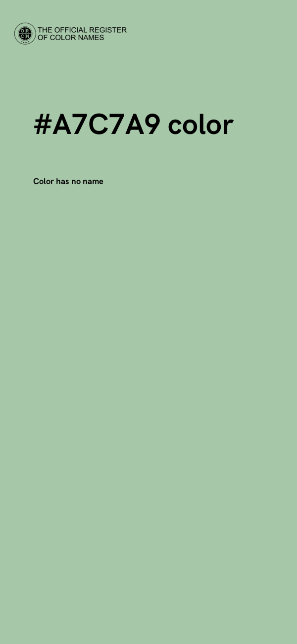 #A7C7A9 color image