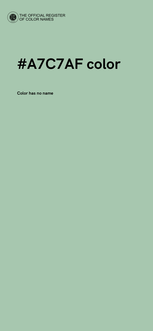 #A7C7AF color image