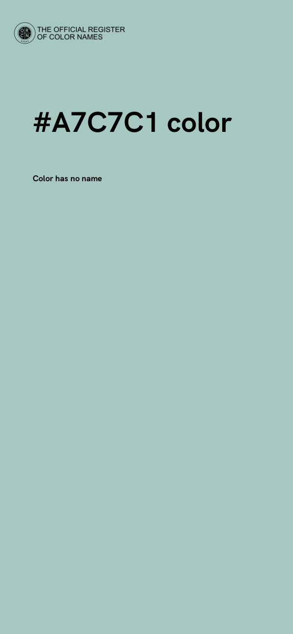 #A7C7C1 color image