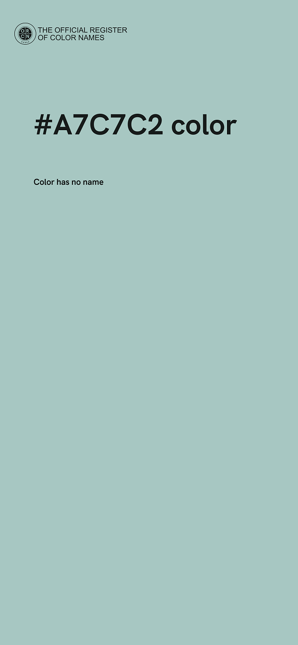 #A7C7C2 color image