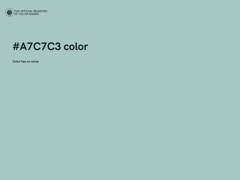 #A7C7C3 color image