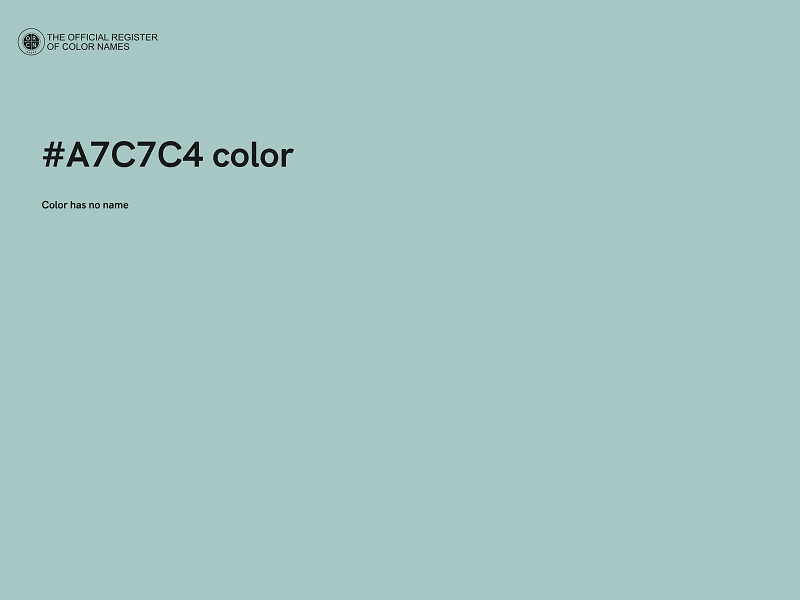 #A7C7C4 color image