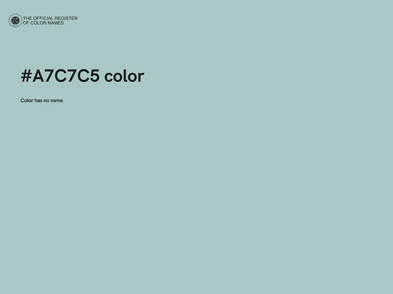 #A7C7C5 color image