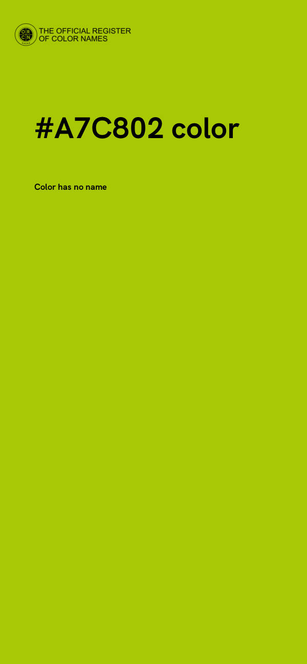 #A7C802 color image