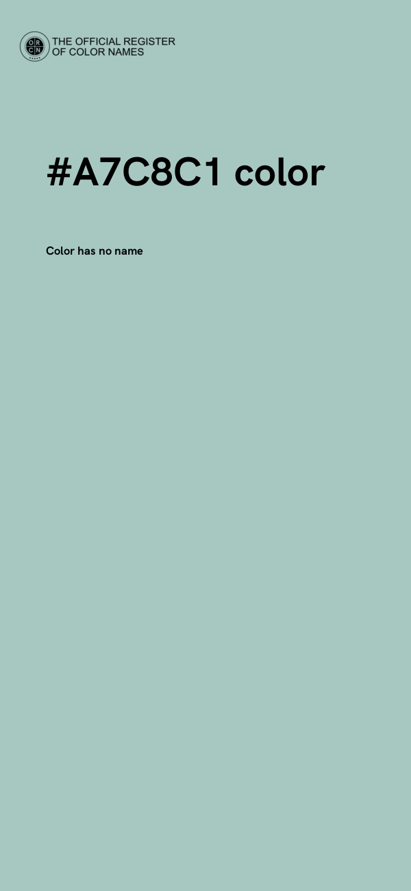 #A7C8C1 color image