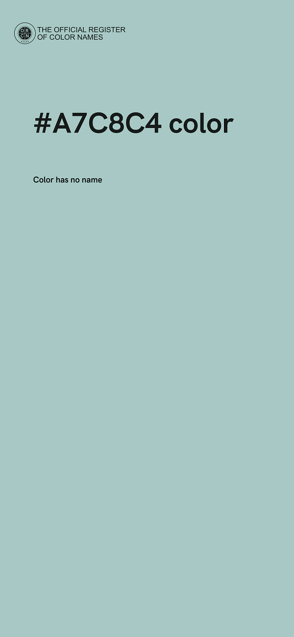 #A7C8C4 color image