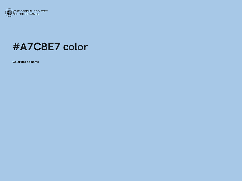 #A7C8E7 color image