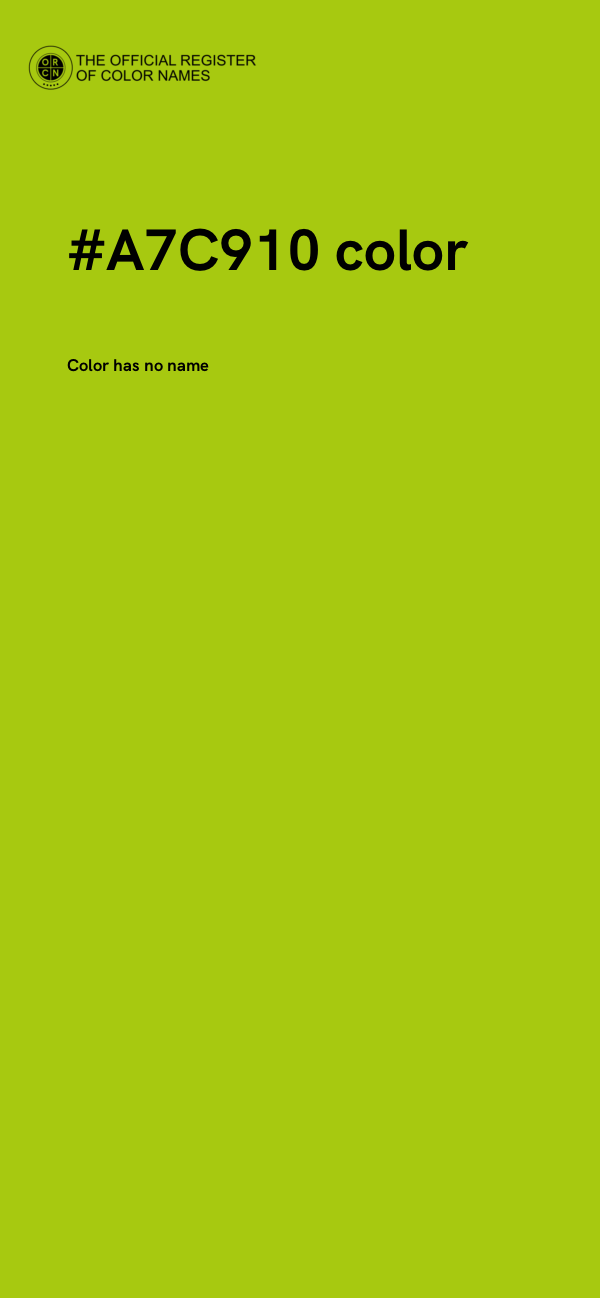 #A7C910 color image