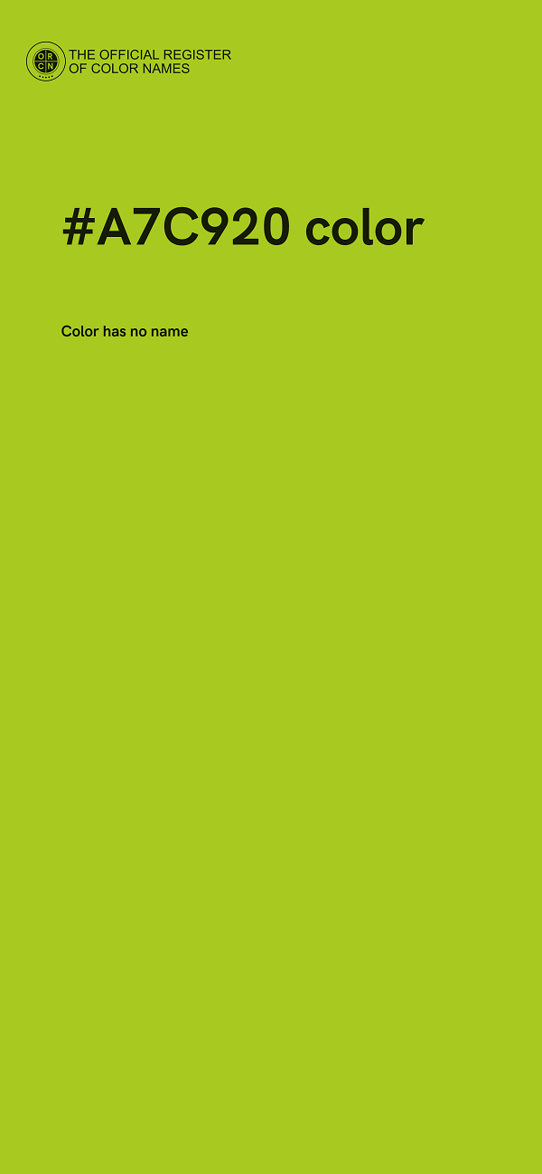 #A7C920 color image