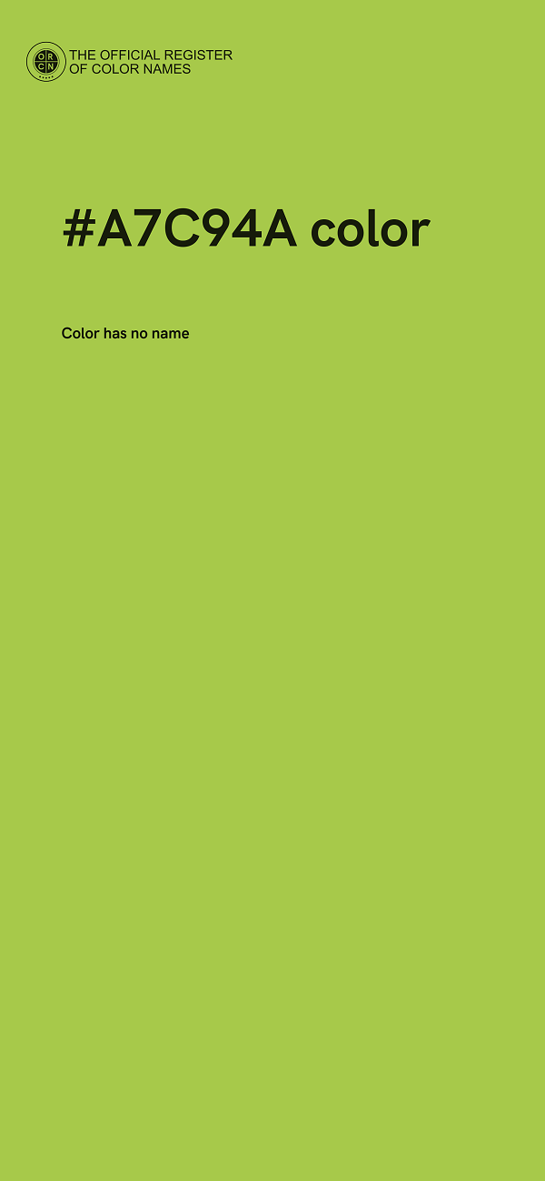 #A7C94A color image