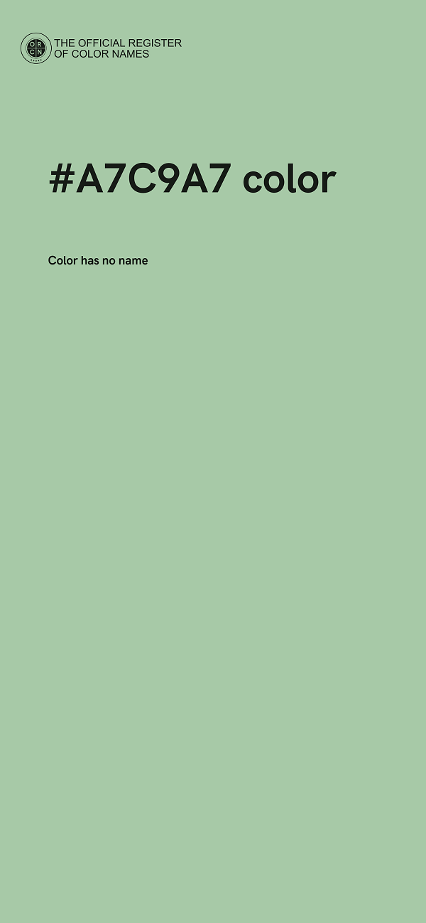 #A7C9A7 color image