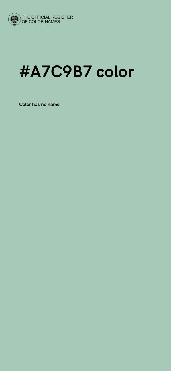 #A7C9B7 color image