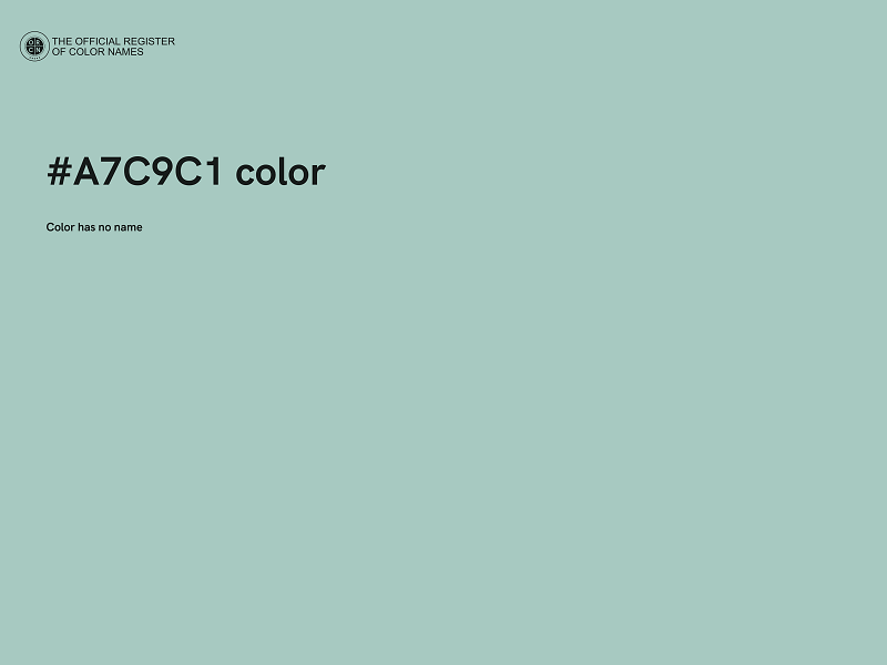 #A7C9C1 color image