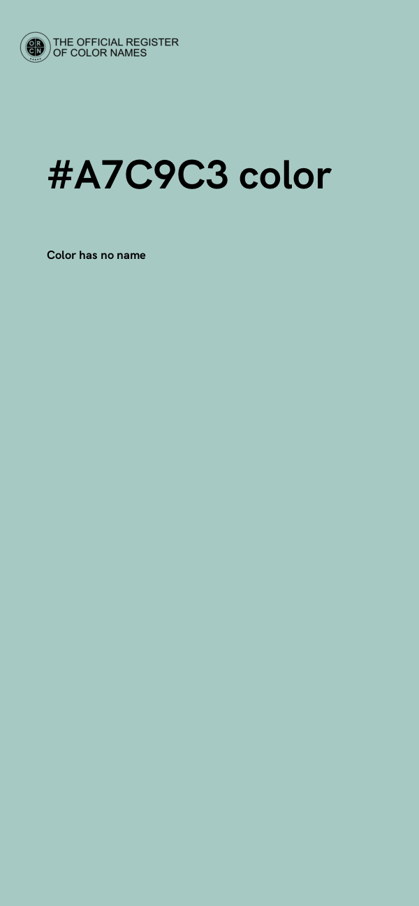 #A7C9C3 color image