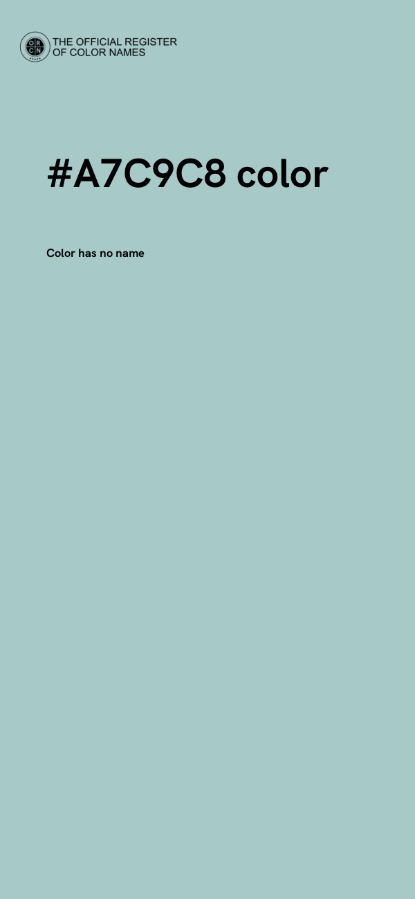 #A7C9C8 color image
