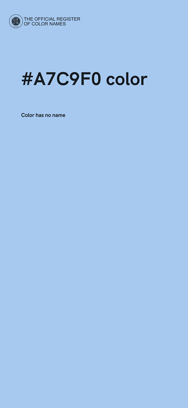 #A7C9F0 color image