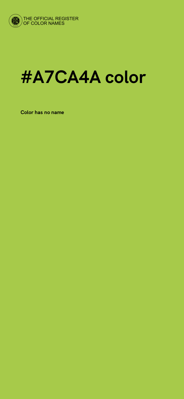#A7CA4A color image