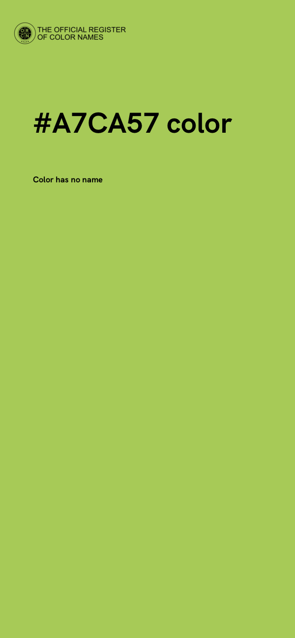 #A7CA57 color image