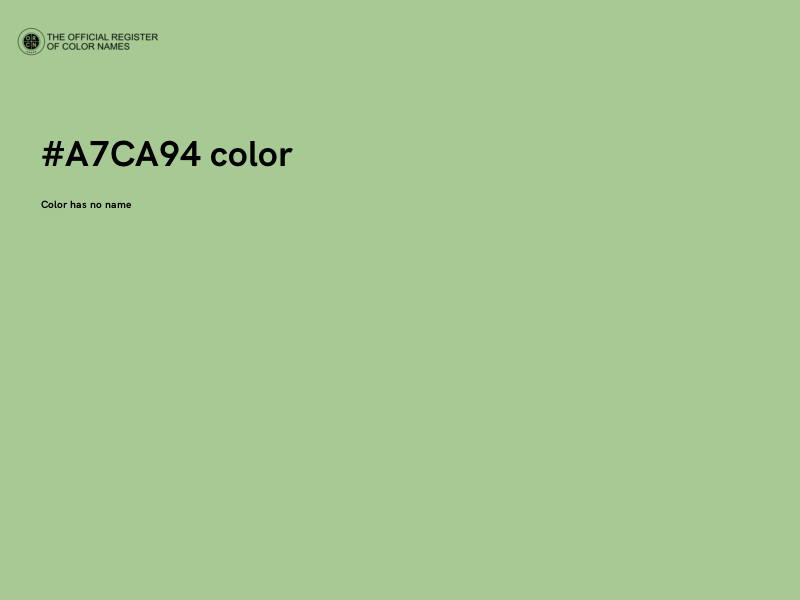 #A7CA94 color image