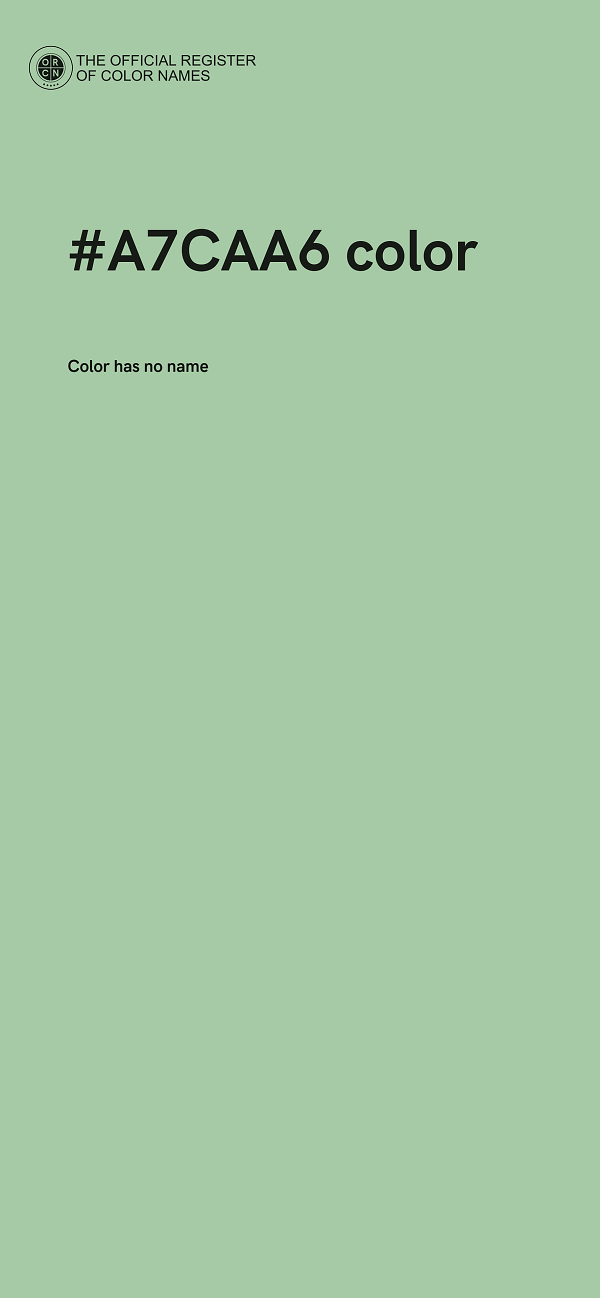 #A7CAA6 color image