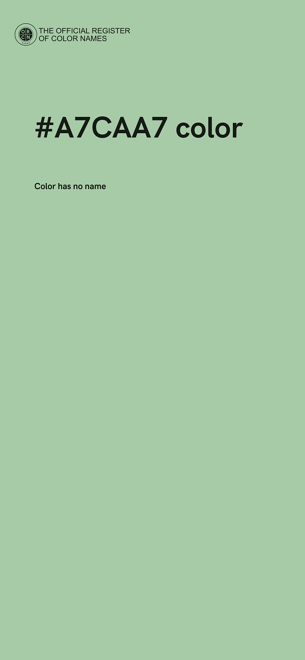 #A7CAA7 color image
