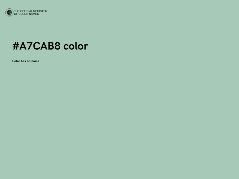 #A7CAB8 color image
