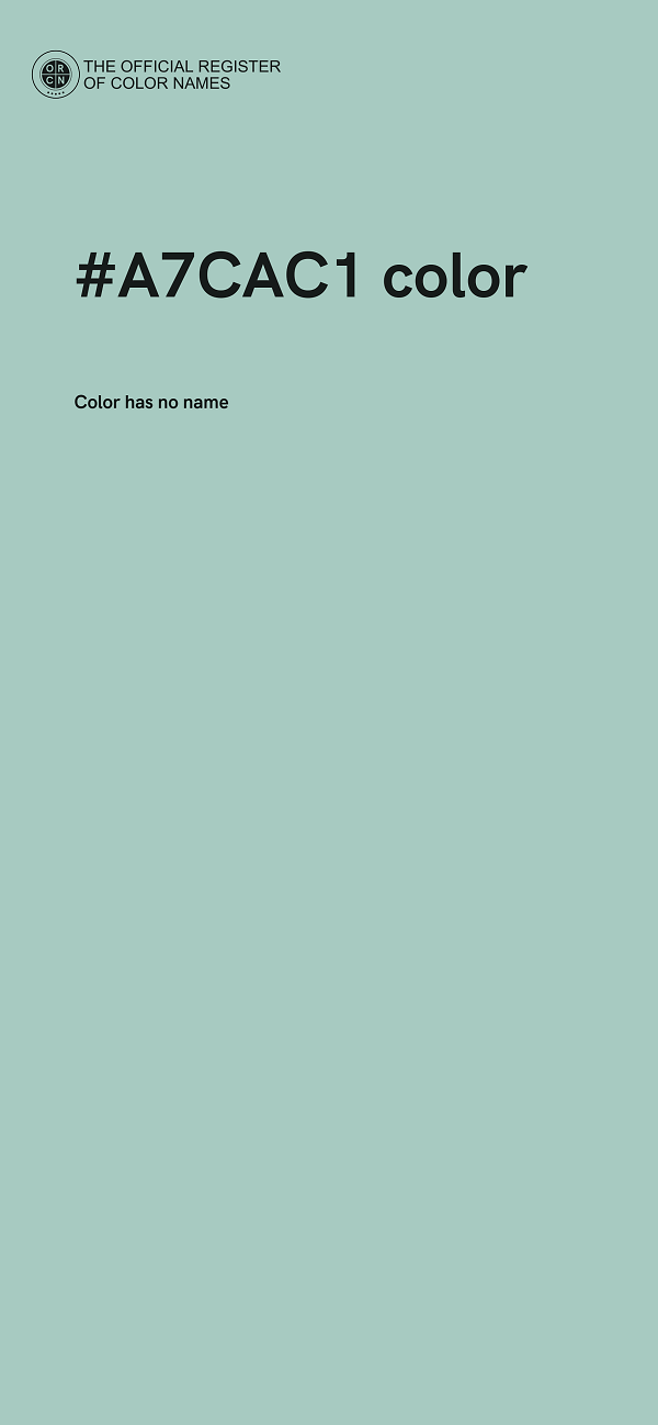 #A7CAC1 color image